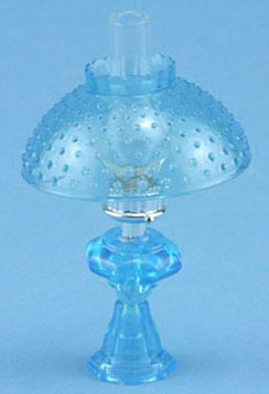 Dollhouse Miniature Oil Lamp With Hobnail Shade, Assorted
